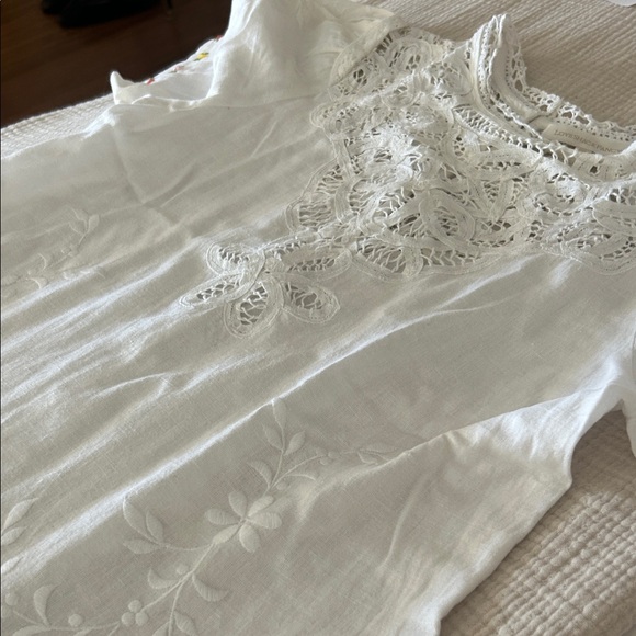 LoveShackFancy White Lace Mini Dress - Picture 2 of 5
